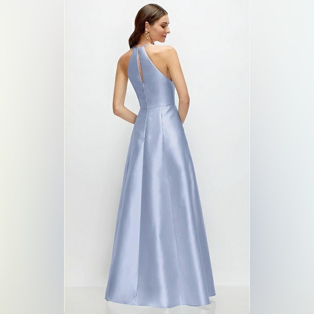 ALFRED SUNG Davis D874 sky blue bridesmaid dress - Picture 2 of 13
